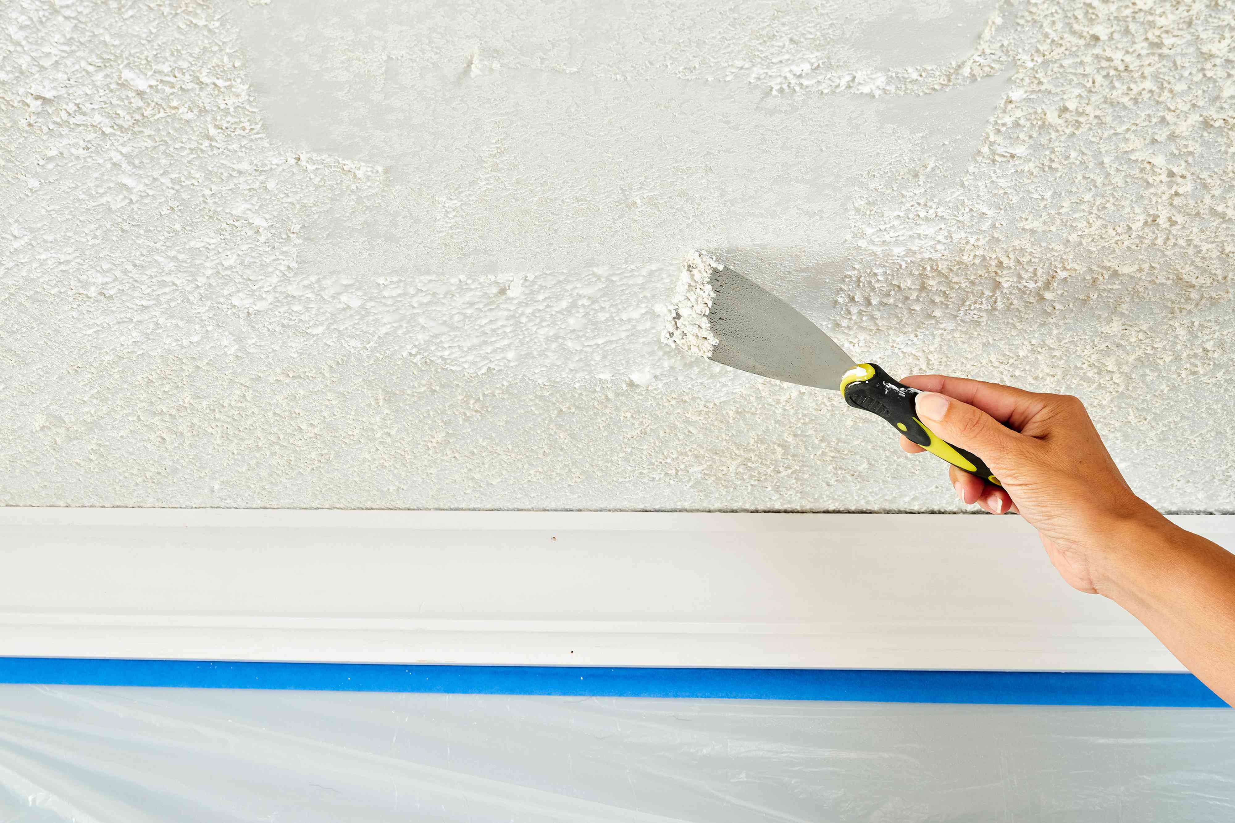 Popcorn ceiling removal